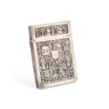A LATE 19TH CENTURY INDIAN SILVER CARD CASE