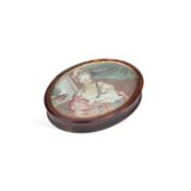 AN 18TH CENTURY CHINESE TORTOISESHELL SNUFF BOX