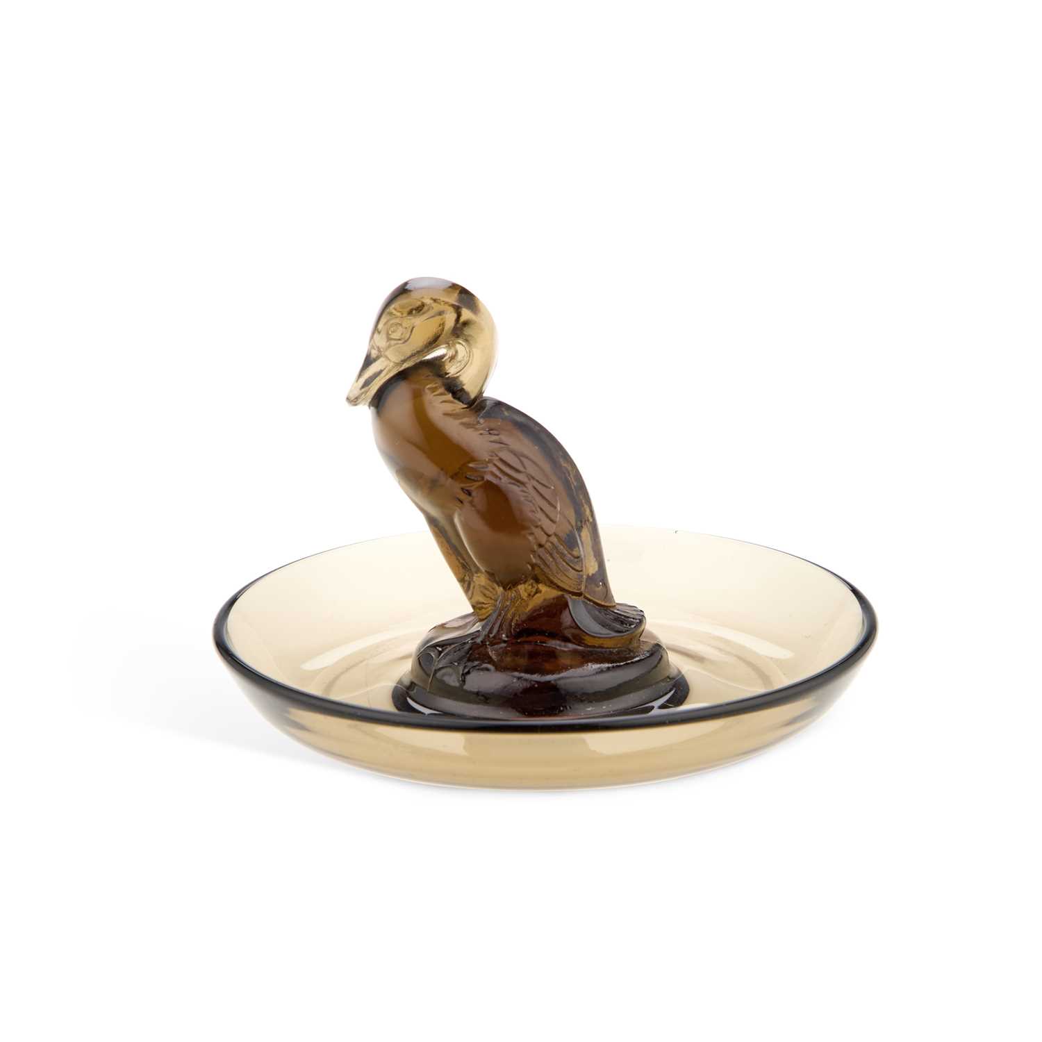 RENÉ LALIQUE (FRENCH, 1860-1945), 'CANARD', A CENDRIER DESIGNED 1925