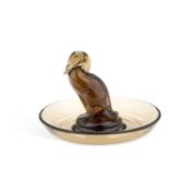 RENÉ LALIQUE (FRENCH, 1860-1945), 'CANARD', A CENDRIER DESIGNED 1925