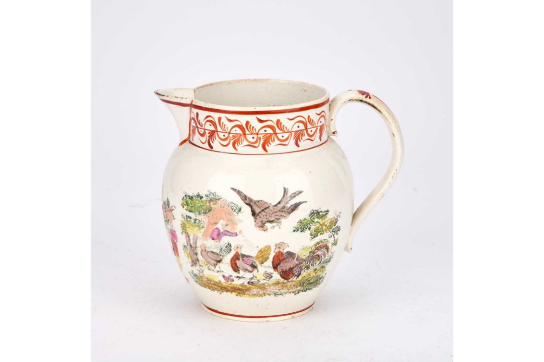 AN EARLY 19TH CENTURY STAFFORDSHIRE PEARLWARE JUG - Image 2 of 2