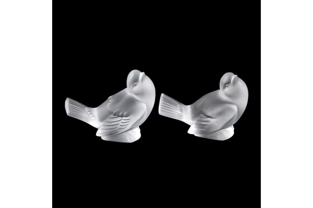 TWO LALIQUE 'MOINEAU' PAPERWEIGHTS - Image 1 of 3