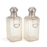 A LARGE PAIR OF 19TH CENTURY FRENCH PERFUME BOTTLES