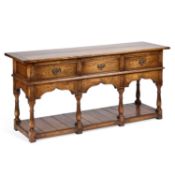 A GEORGIAN STYLE OAK DRESSER