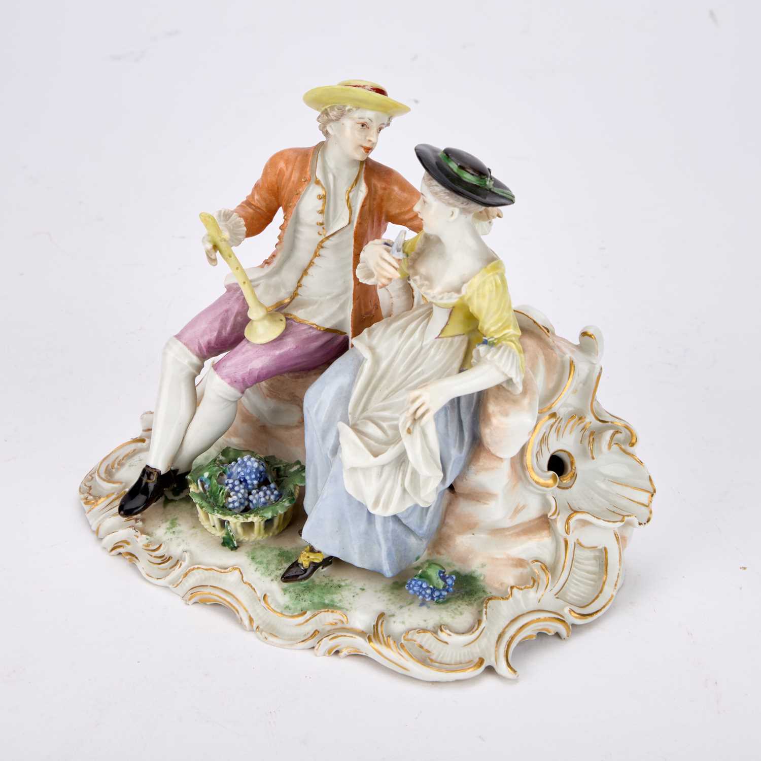 A LUDWIGSBURG PORCELAIN FIGURE GROUP CIRCA 1770 - Image 3 of 6
