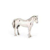 AN ITALIAN CAST SILVER MODEL OF A HORSE