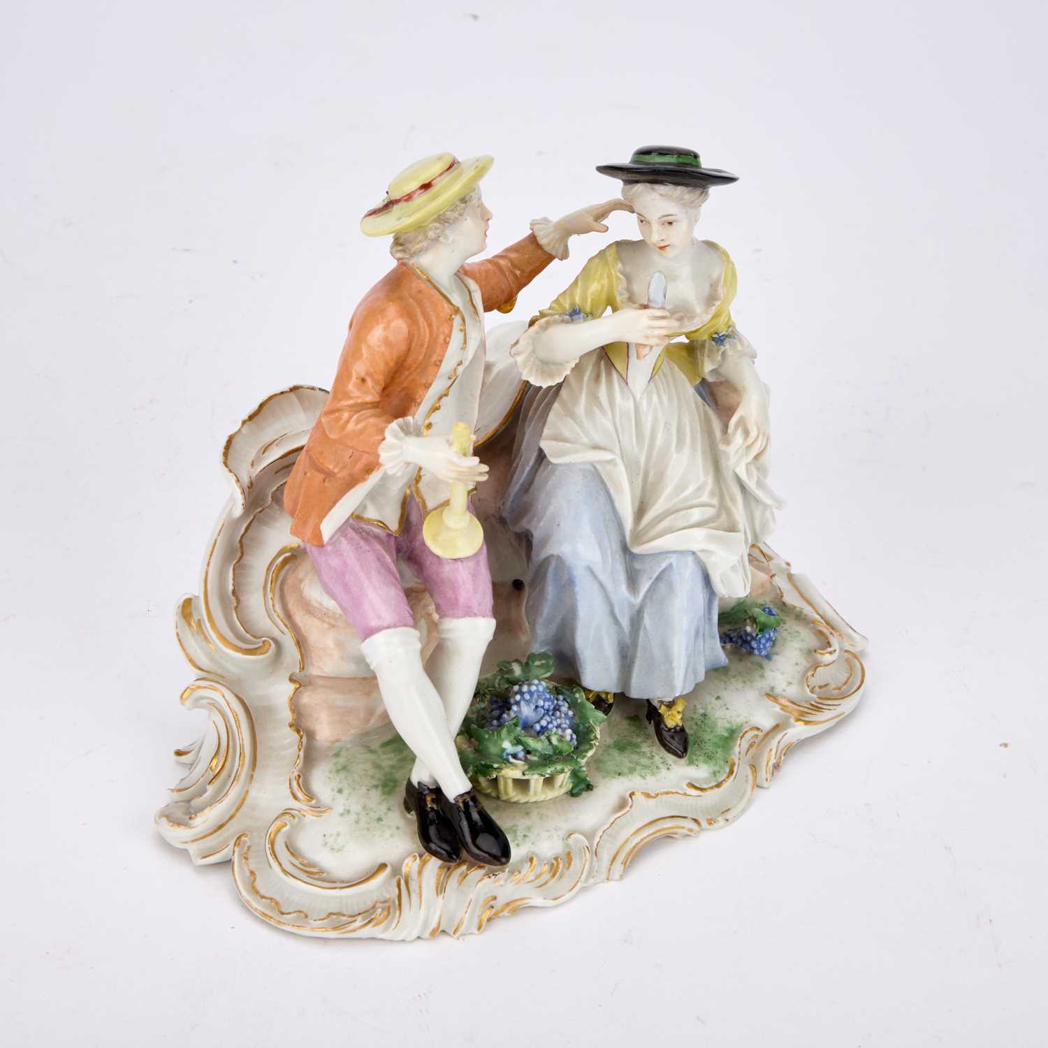 A LUDWIGSBURG PORCELAIN FIGURE GROUP CIRCA 1770 - Image 2 of 6