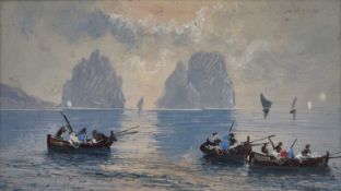 FERNANDO DEL BASSO (ITALIAN 1897-1971) PAIR OF NEOPOLITAN VIEWS
