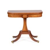 A GOOD REGENCY STYLE MAHOGANY FOLDOVER CARD TABLE