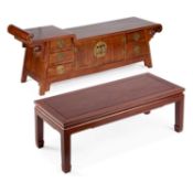 A CHINESE HARDWOOD SIDE CABINET