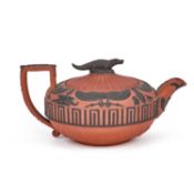 A WEDGWOOD 'ROSSO ANTICO' TEAPOT AND COVER CIRCA 1820