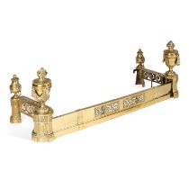 A LATE 19TH CENTURY BRASS FENDER IN THE LOUIS XVI TASTE