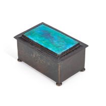 A GUILD OF HANDICRAFT COPPER AND ENAMEL BOX