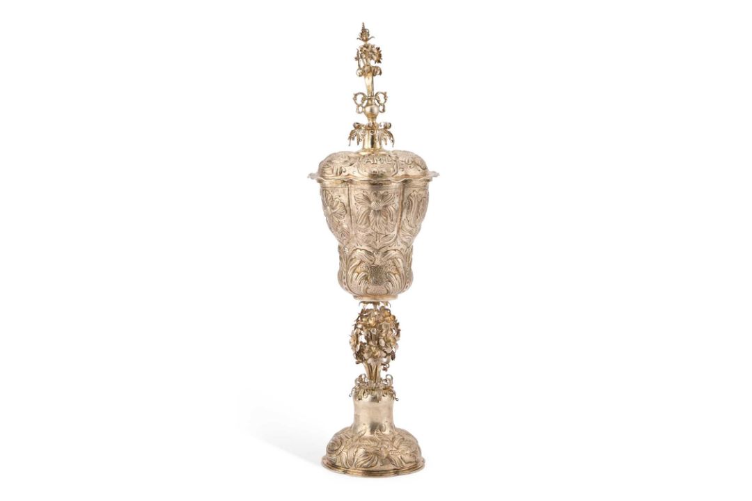 A CONTINENTAL SILVER CHALICE AND COVER - Image 1 of 3