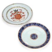 TWO CHINESE EXPORT PORCELAIN DISHES QING DYNASTY, 18TH CENTURY