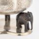 A LATE 19TH CENTURY CEYLONESE SILVER BOWL ON ELEPHANT STAND - Image 2 of 3