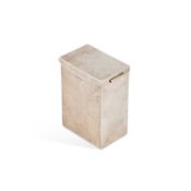AN EDWARDIAN SILVER PLAYING CARD BOX