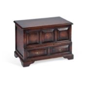 A SMALL PERIOD STYLE OAK COFFER BACH