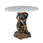 A 19TH CENTURY BLACKAMOOR FIGURAL CENTRE TABLE