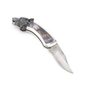 A FRANKLIN MINT 'CALL OF THE NORTH WOLF' COLLECTORS KNIFE