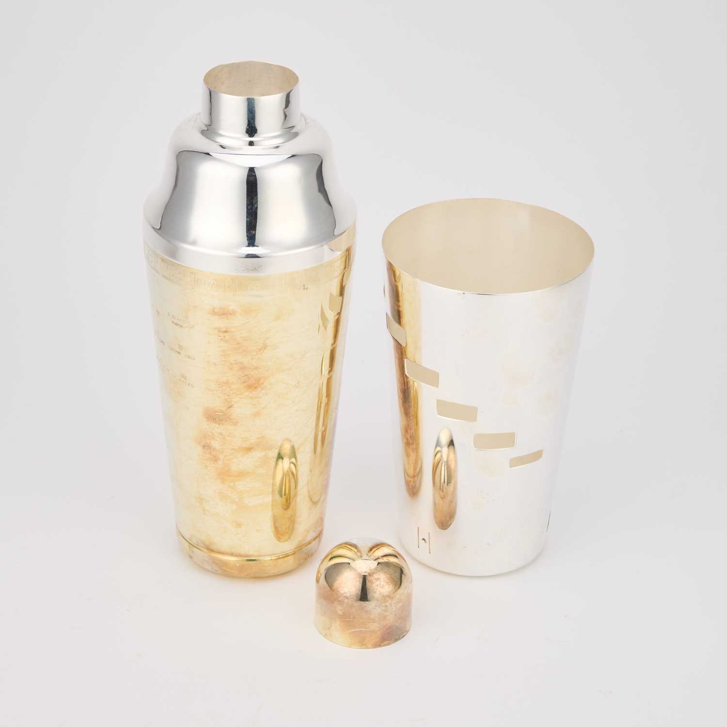 A SILVER-PLATED 'RECIPE' COCKTAIL SHAKER - Image 2 of 2