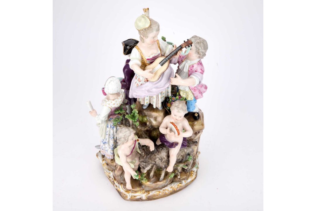 A MEISSEN PORCELAIN FIGURAL GROUP 19TH CENTURY - Image 2 of 6
