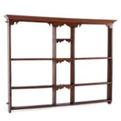 A GEORGE III OAK PLATE RACK