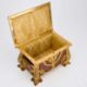 AN EARLY 20TH CENTURY GILT-BRONZE AND LEATHER-CLAD JEWELLERY CASKET IN THE ART NOUVEAU TASTE PROBABL - Image 3 of 3