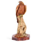 A LARGE WILDTRACK LIMITED EDITION GOLDEN EAGLE SCULPTURE BY ALAN HAYMAN