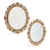 A PAIR OF 19TH CENTURY GILTWOOD MIRRORS