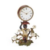 AN UNUSUAL NIGHT CLOCK SIGNED EDWARD MANLEY, LONDON, NO. 10628