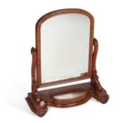 A LARGE VICTORIAN MAHOGANY TOILET MIRROR CIRCA 1860
