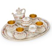 A FINE SEVRES COFFEE SERVICE DATED 1848