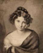 EARLY 19TH CENTURY FRENCH SCHOOL PORTRAIT OF A GIRL