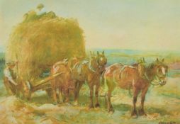 JOHN ATKINSON (1863-1924) THE HAYCART