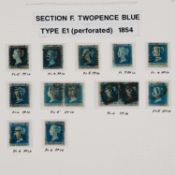 THE COLLECTION INCLUDES SEVERAL FINE EXAMPLES OF THE 1841 2D BLUE