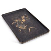 A JAPANESE LACQUER RECTANGULAR TRAY 19TH CENTURY
