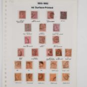 1855-82 4D SURFACE PRINTED ISSUES