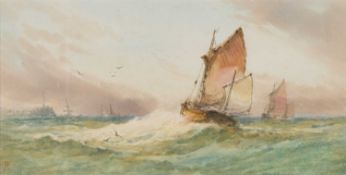 FREDERICK JAMES ALDRIDGE (1850-1933) PAIR OF MARINE SCENES
