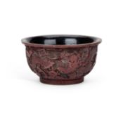 A CHINESE CINNABAR LACQUER 'DRAGON' BOWL