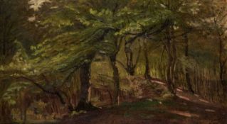 HANS AGERSNAP (DANISH 1857-1925) WOODLAND PATH