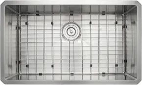 Ancona Prestige Series Undermount 30" Single Bowl Kitchen Sink w/ Grid & Strainer in Stainless Steel