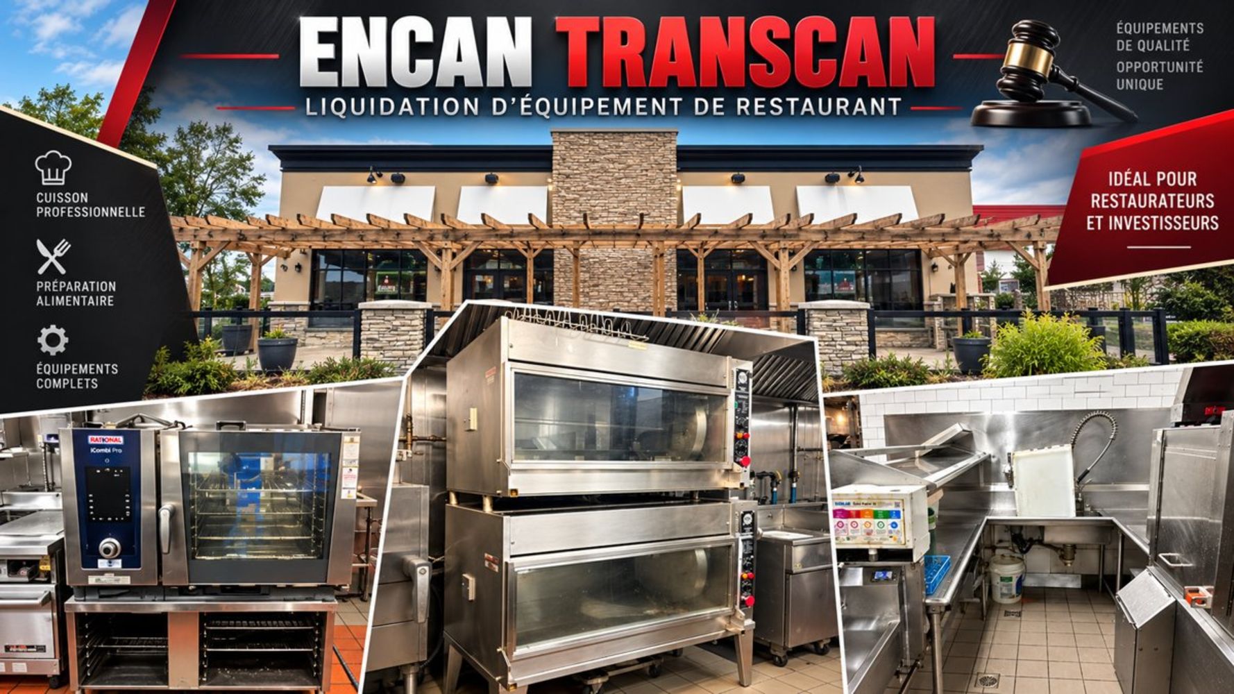 Équipement du restaurant Scores de Granby mis aux enchères