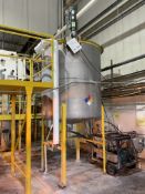 Viatec 1128 Gallon Ovc Permanently Sanitary Stainless Steel Ss Wash Mixing Tank W/ Agitator