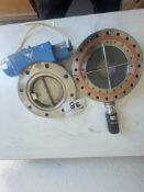 Huntington Laboratories Vacuum Iris Diaphragm and Fuji Seiki Butterfly Valve Assembly