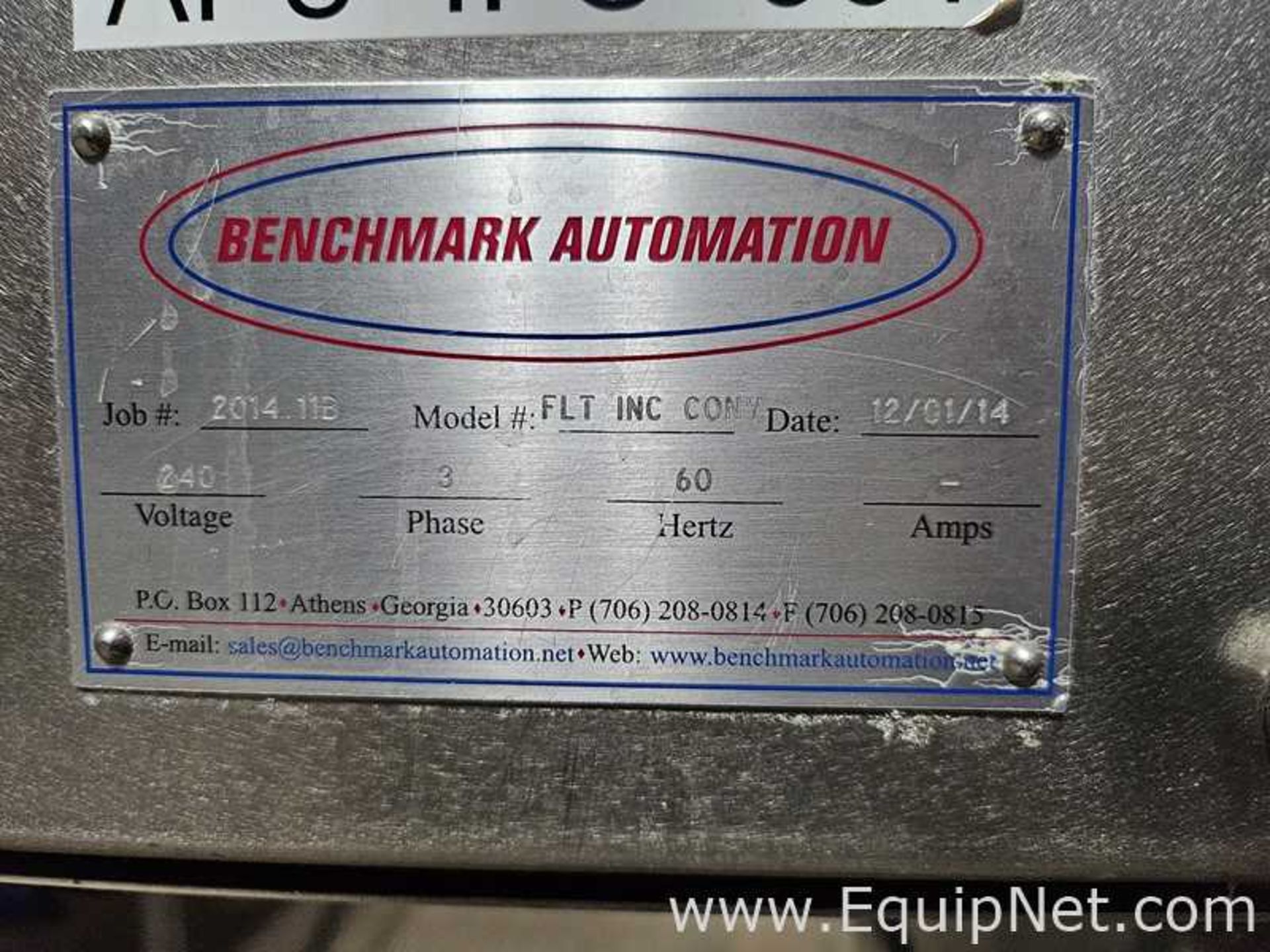 Benchmark Automation Co FLT Incline Conveyor - Image 3 of 4