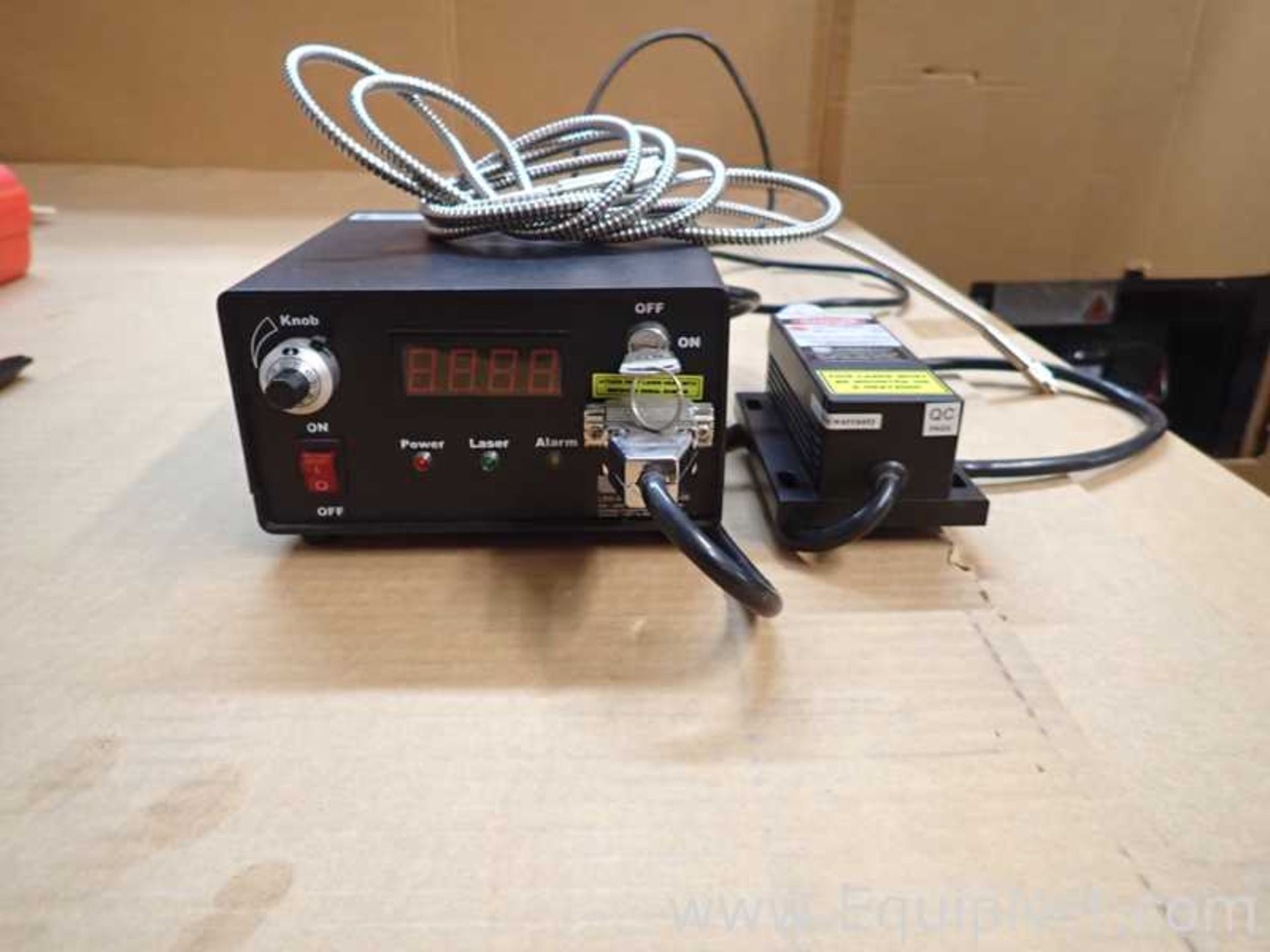 Laserglow Technologies LRS-0532-PFM-00100-05 Class IIIb Laser with Power Supply, Fiber Optic Cable