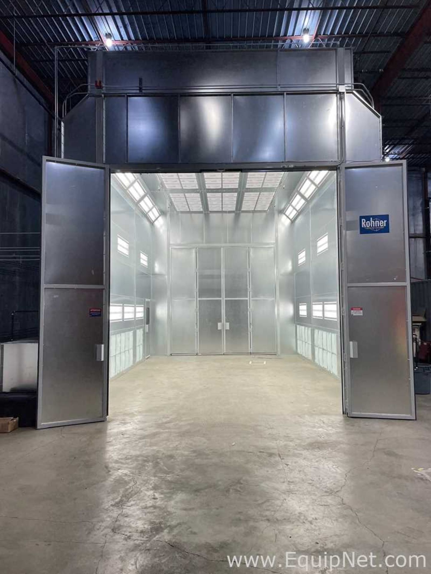 Rohner Industrial Semi-Down Draft Spray Booth with Pressurized Ceiling Plenum - Image 4 of 4