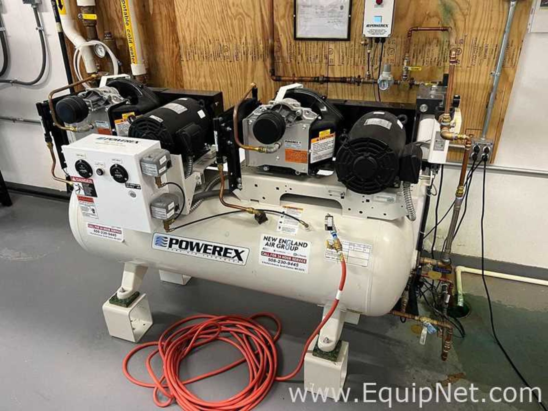 Used Powerex STD050342 Oil-Less Rotary Scroll Tank Air Compressor