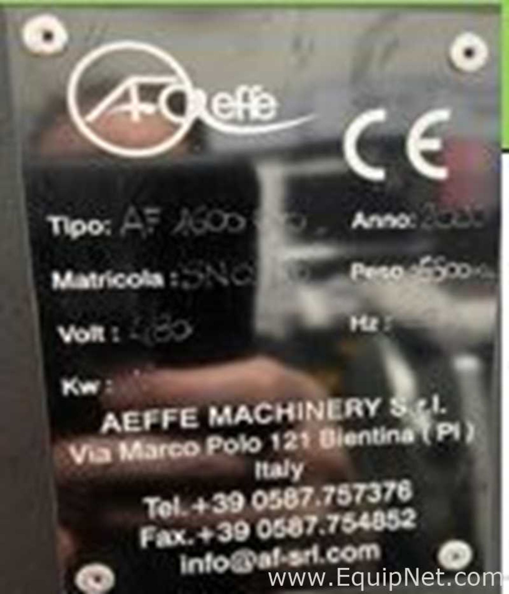 Aeffe AF1600 EVO Nonwoven Textile Embellishment Equipment - Image 4 of 5